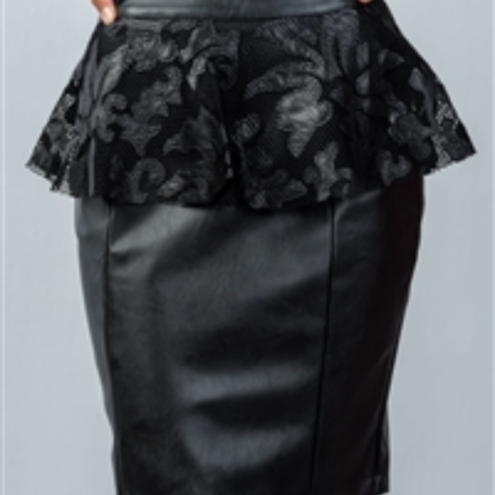 PEPLUM PENCIL SKIRT
